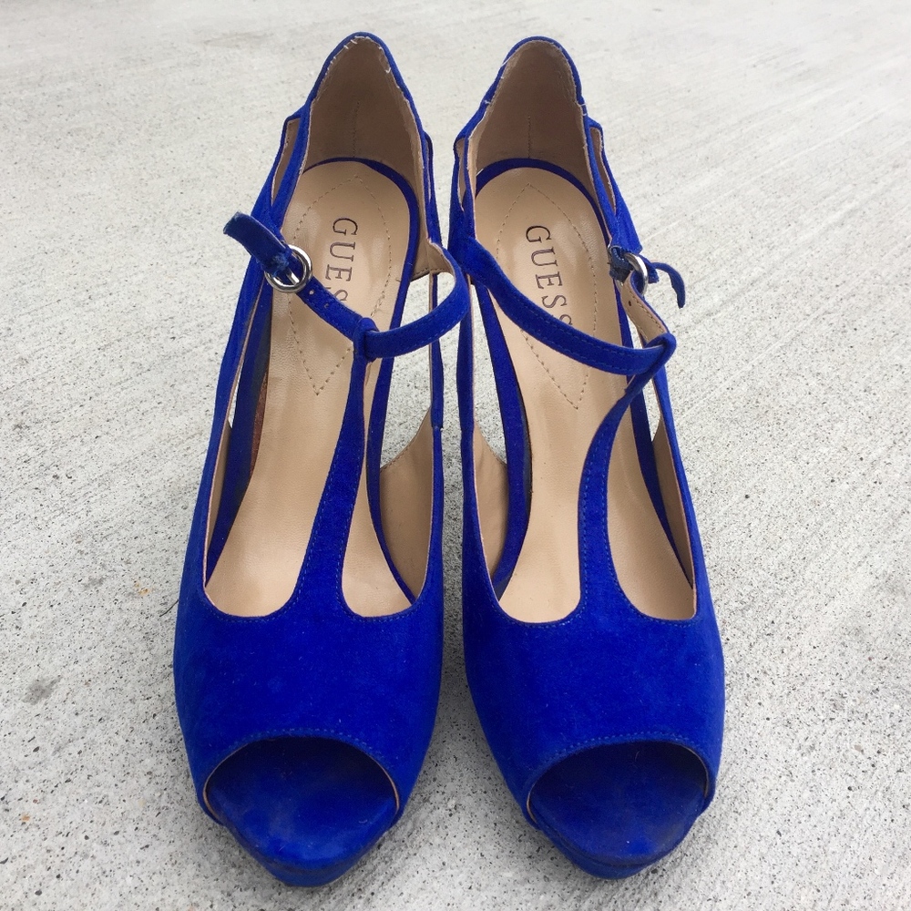guess suede sandals
